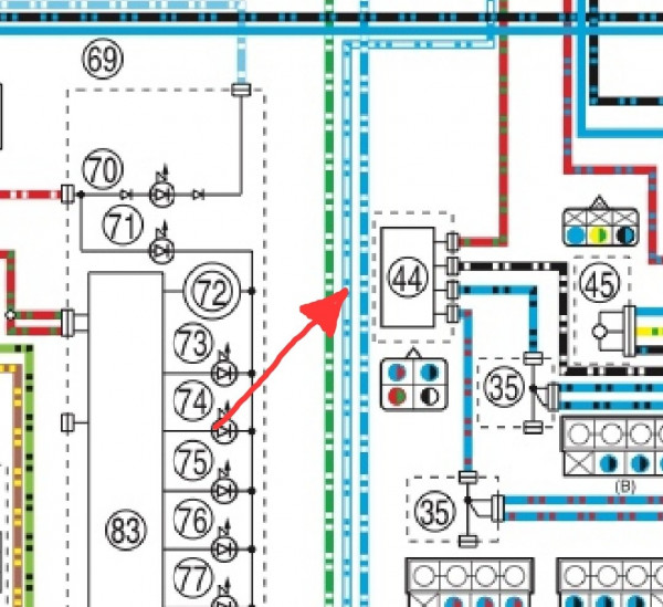 44. Yamaha diagnostic tool coupler