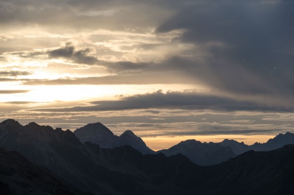 Sonnenuntergang am Stelvio