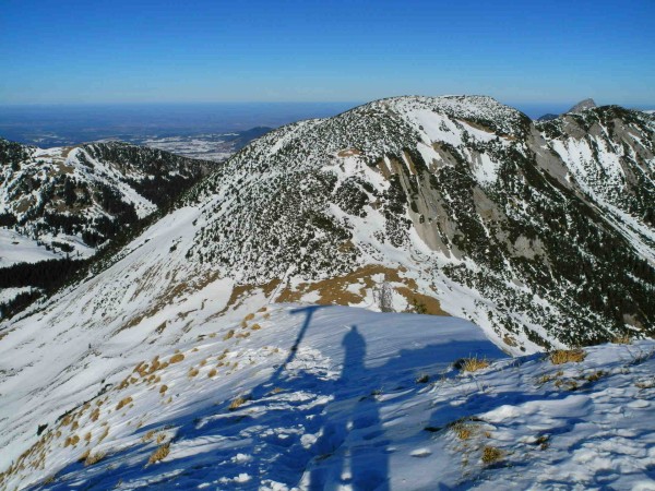 Blick zum Hochmiesing und Richtung Norden