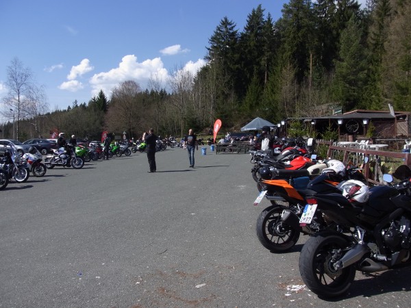 Bikertreff Talsperrenblick in der Nähe von Eibenstock...heute erstaunlicherweise mit wenig Betrieb