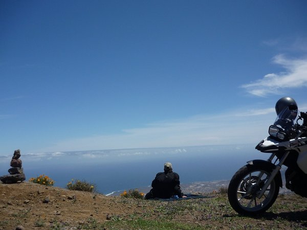 Fahrpause mit Blick nach Gran Canaria