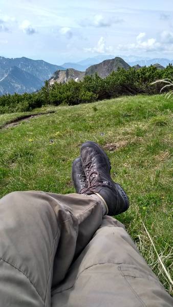 Auf dem Miesing mit Blick zur Rotwand.