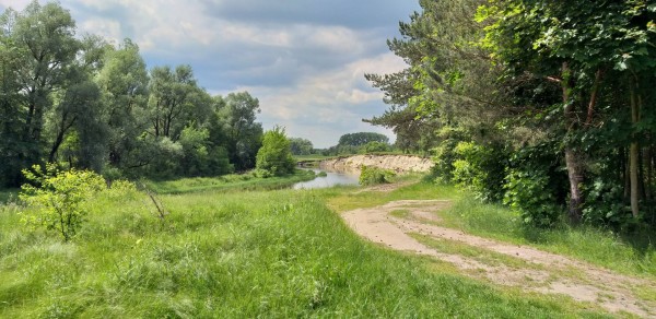 besagte Stelle mit Grenzern, hinten im Gebüsch sieht man das Quad