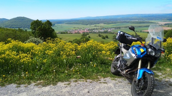 Blick zur Rhön aus dem Norden