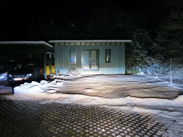 einmal kurz aus der Garage geleuchtet ...