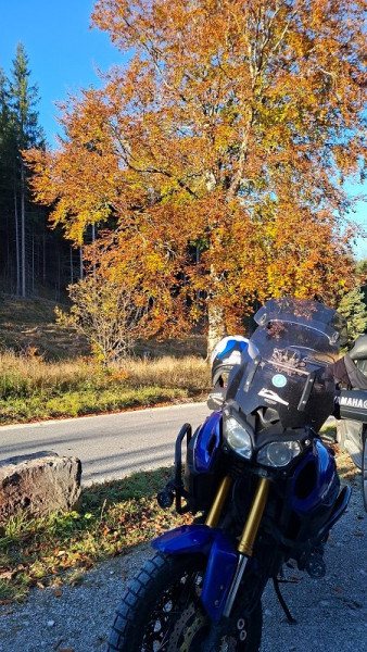 ... Oberbayern, Eingang Vorderriß; letzte Kaffeepause der Tagestour...