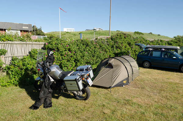 Erste Zeltübernachtung in Hirtshals