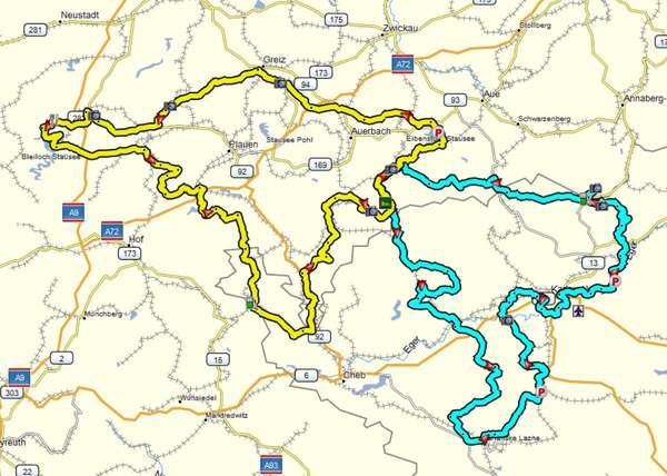 So oder so ähnlich könnten die Touren aussehen.<br />Die Tourerkundung findet am 15./16.08. statt