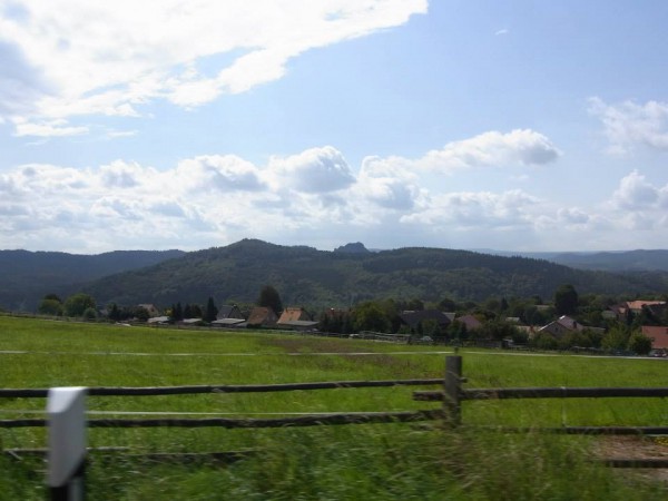 erster Ausblick Richtung Elbsandsteingebirge...